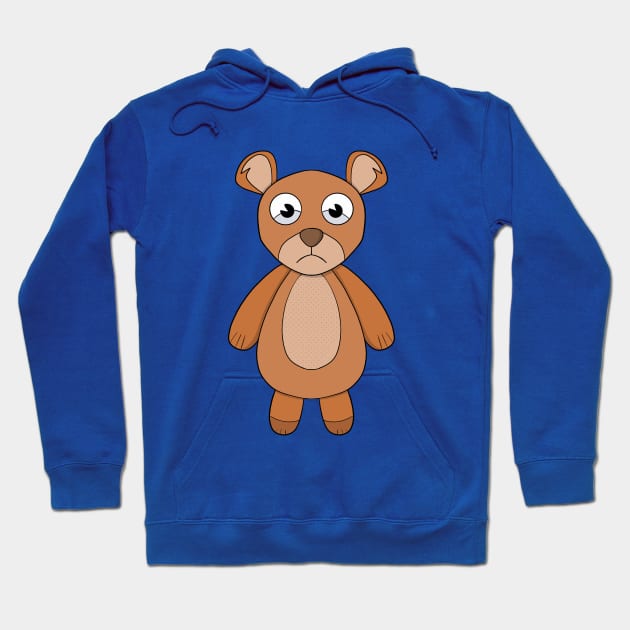 Teddy bear with scared look Hoodie by DiegoCarvalho